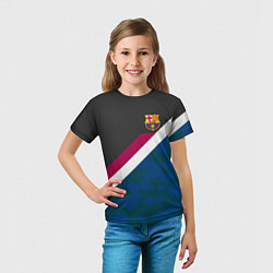 Футболка детская FC Barcelona: Sport Camo, цвет: 3D-принт — фото 2