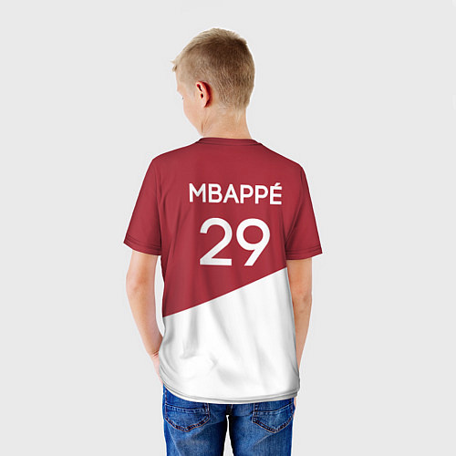 Детская футболка Monaco FC: Mbappe Red Home 17/18 / 3D-принт – фото 4