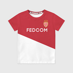 Детская футболка Monaco FC: Mbappe Red Home 17/18
