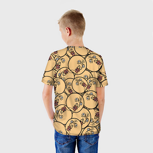 Детская футболка Y U no pattern / 3D-принт – фото 4