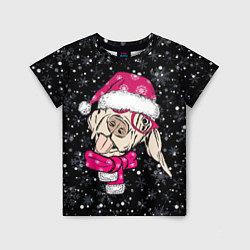 Детская футболка Собака Санта
