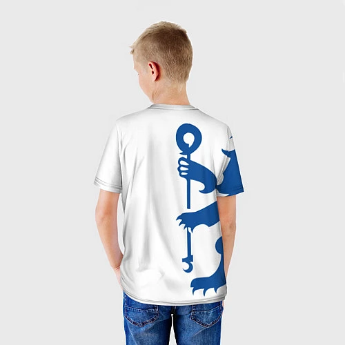 Детская футболка FC Chelsea: White Lion / 3D-принт – фото 4