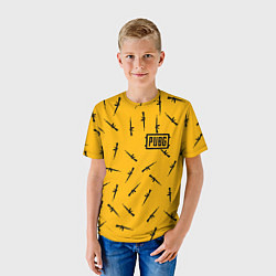 Футболка детская PUBG: Yellow Weapon, цвет: 3D-принт — фото 2