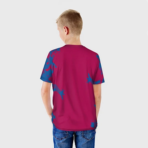 Детская футболка FC Barcelona: Purple Original / 3D-принт – фото 4
