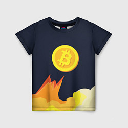 Футболка детская Bitcoin Up, цвет: 3D-принт