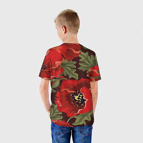 Детская футболка Темный мак / 3D-принт – фото 4