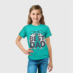 Футболка детская To the best Dad, цвет: 3D-принт — фото 2