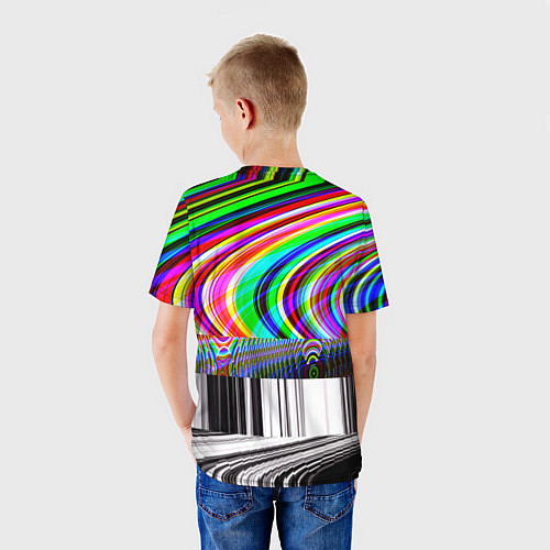 Детская футболка TV Glitch / 3D-принт – фото 4