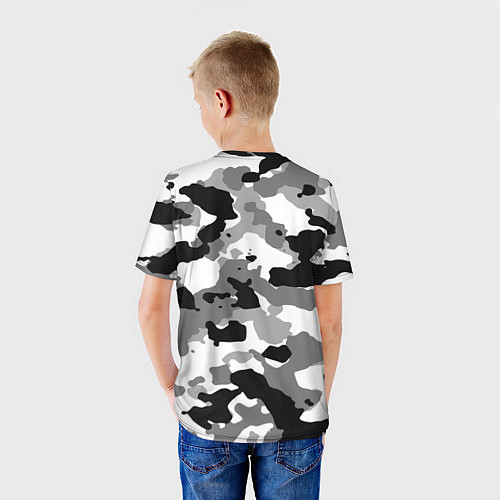 Детская футболка FC Juventus: Camouflage / 3D-принт – фото 4