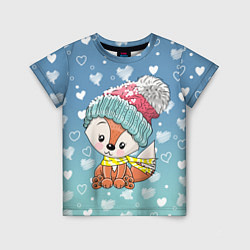 Детская футболка Зимняя лисичка