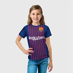 Футболка детская FC Barcelona: Coutinho Home 18/19, цвет: 3D-принт — фото 2