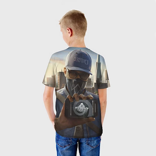 Детская футболка Watch Dogs Man / 3D-принт – фото 4