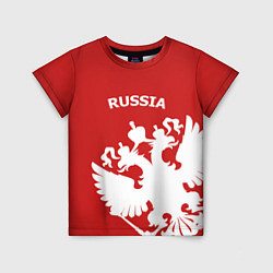 Детская футболка Russia: Red & White