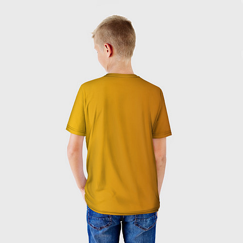 Детская футболка Chevrolet желтый градиент / 3D-принт – фото 4