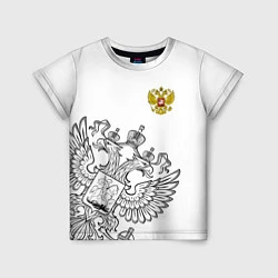 Футболка детская Russia: White Edition, цвет: 3D-принт