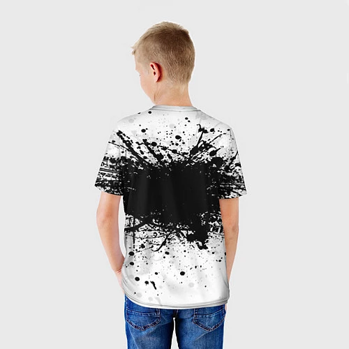 Детская футболка Daewoo: Black Spray / 3D-принт – фото 4