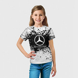 Футболка детская Mercedes-Benz: Black Spray, цвет: 3D-принт — фото 2
