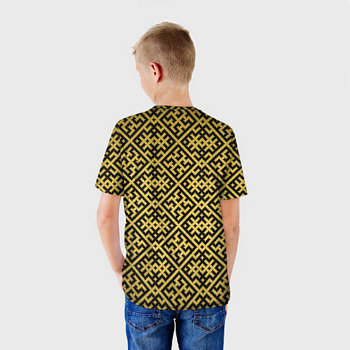 Детская футболка Духобор: Обережная вышивка / 3D-принт – фото 4