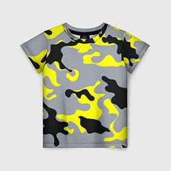 Детская футболка Yellow & Grey Camouflage
