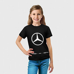 Футболка детская Mercedes: Black Abstract, цвет: 3D-принт — фото 2
