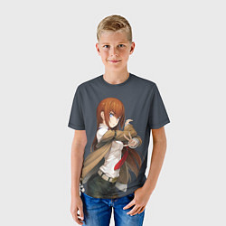 Футболка детская Kurusi Makise - Steins gate, цвет: 3D-принт — фото 2