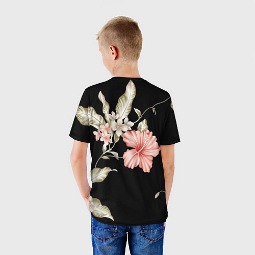 Детская футболка Цветок во мраке / 3D-принт – фото 4