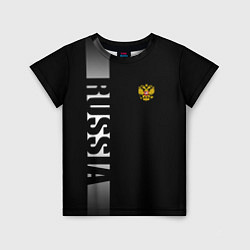 Детская футболка Russia: Black Line