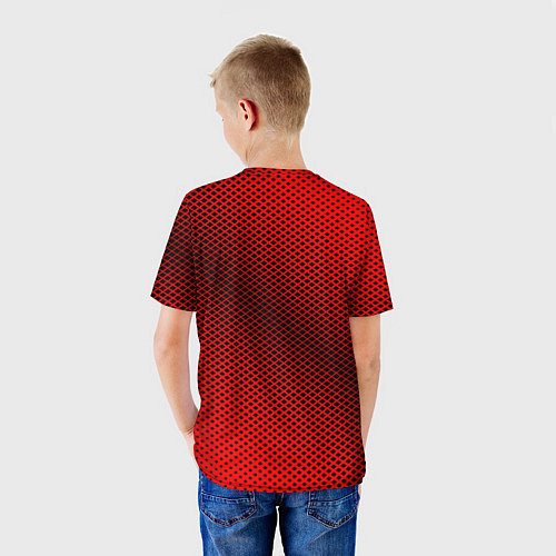 Детская футболка Mercedes: Red Carbon / 3D-принт – фото 4