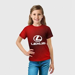 Футболка детская Lexus: Red Carbon, цвет: 3D-принт — фото 2