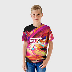 Футболка детская MUSE: Neon Colours, цвет: 3D-принт — фото 2