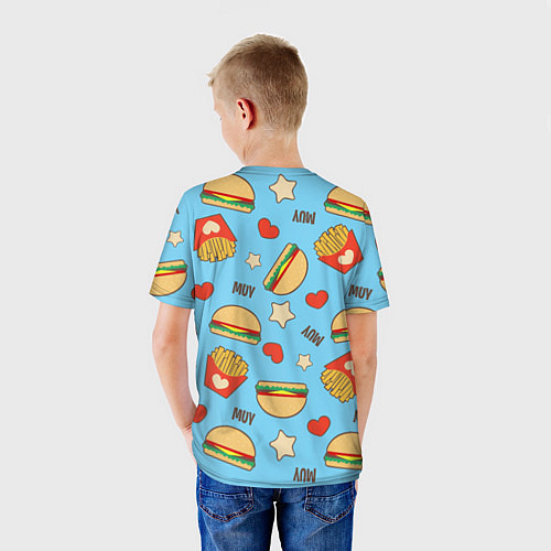 Детская футболка Yum Fast Food / 3D-принт – фото 4