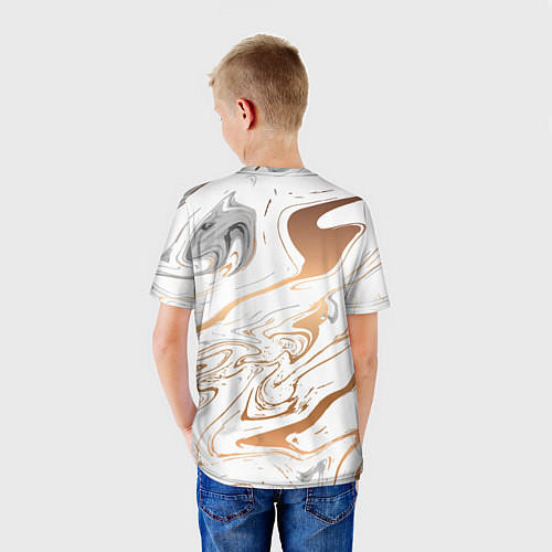 Детская футболка Золотой акрил / 3D-принт – фото 4