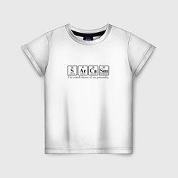 Детская футболка Sarcasm хим элемент надпись