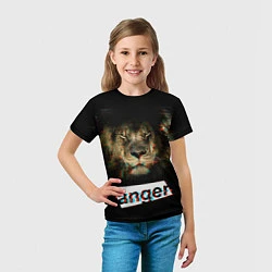 Футболка детская Anger Lion, цвет: 3D-принт — фото 2