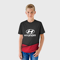 Футболка детская Hyundai: Grey Carbon, цвет: 3D-принт — фото 2