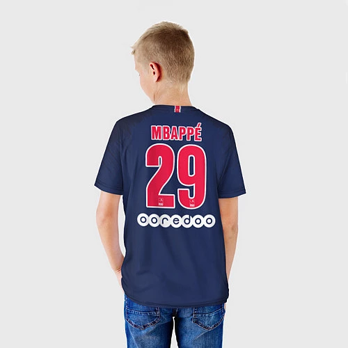 Детская футболка FC PSG: Mbappe Home 18-19 / 3D-принт – фото 4