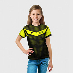 Футболка детская CS:GO Yellow Carbon, цвет: 3D-принт — фото 2