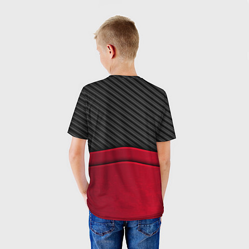 Детская футболка Citroen: Red Carbon / 3D-принт – фото 4