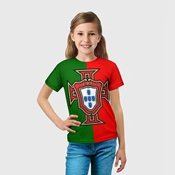 Футболка детская Сборная Португалии, цвет: 3D-принт — фото 2