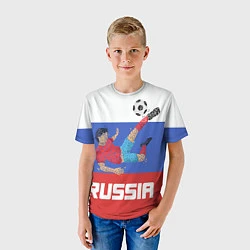 Футболка детская Russia Footballer, цвет: 3D-принт — фото 2