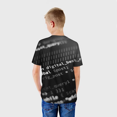 Детская футболка Grey Code / 3D-принт – фото 4