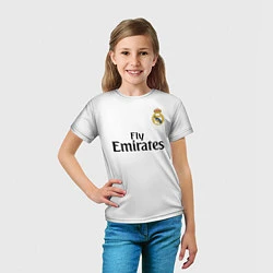 Футболка детская FC Real Madrid: Ramos Home 18-19, цвет: 3D-принт — фото 2