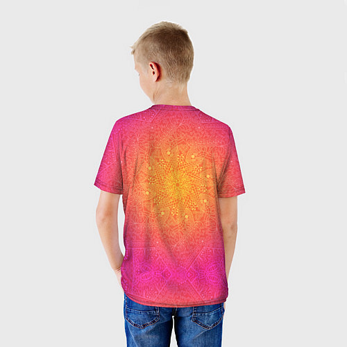 Детская футболка Солнечная мандала / 3D-принт – фото 4