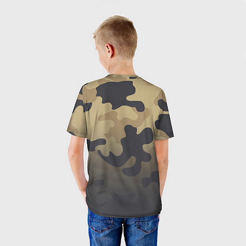 Детская футболка Camouflage Khaki / 3D-принт – фото 4