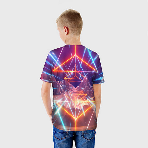 Детская футболка Cyberpunk 2077: Neon Lines / 3D-принт – фото 4