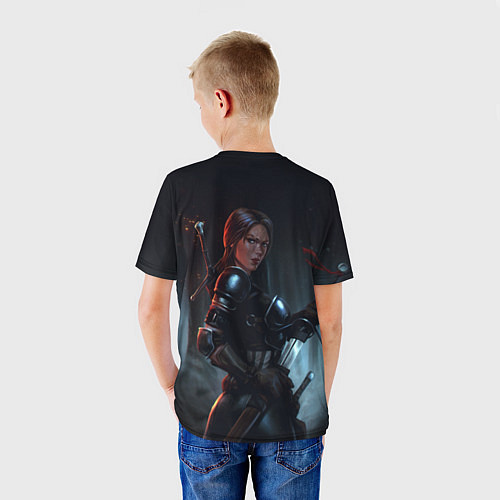 Детская футболка The Witcher 3: Warrior Woman / 3D-принт – фото 4