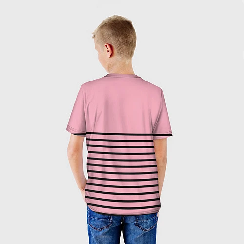 Детская футболка Black Pink: Black Stripes / 3D-принт – фото 4