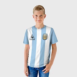 Футболка детская Марадона Аргентина ретро, цвет: 3D-принт — фото 2