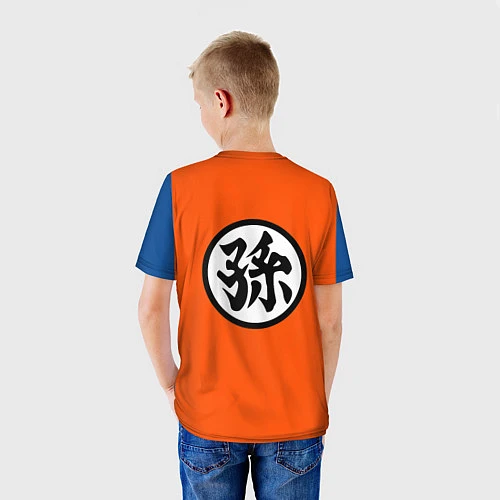 Детская футболка DBZ: Goku Kanji Emblem / 3D-принт – фото 4