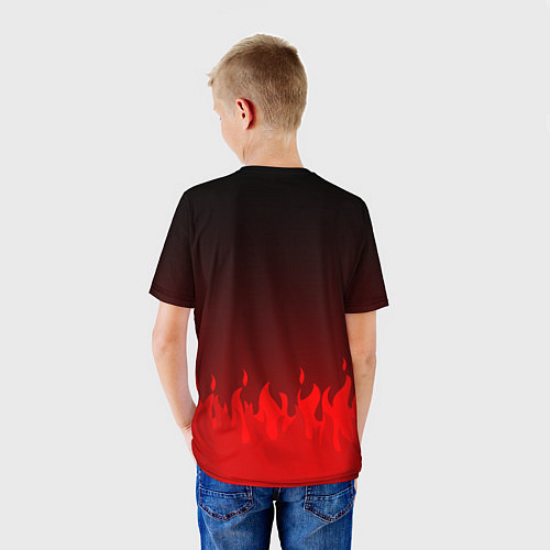 Детская футболка Kumamon: Hell Flame / 3D-принт – фото 4